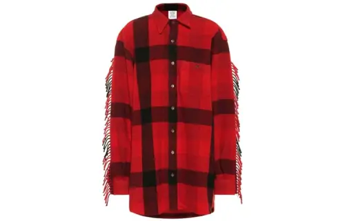 Vetements Shirts Women's Red Square Collar Moderate Other