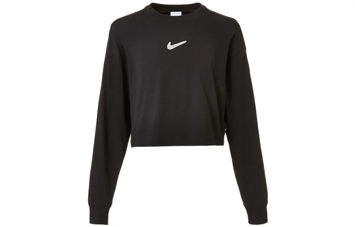 Nike Sportswear Swoosh GX Women's Graphic Long-Sleeve Sweatshirt Black