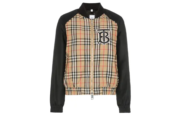 Burberry Jackets Women's Brown Baseball Collar Moderate Pilot