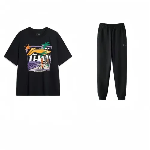 Li Ning Casual Sportswear Men's Crew Neck Moderate