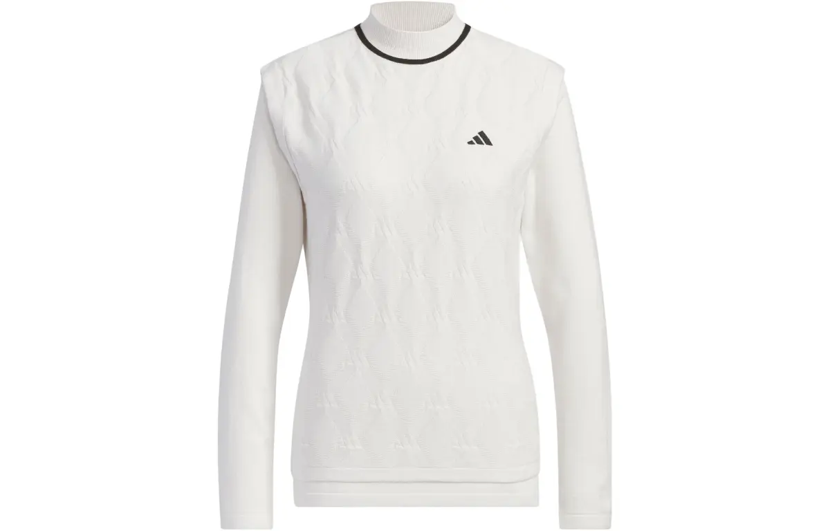 Adidas Knitwear Women's White Turtleneck Moderate Two-Piece Set