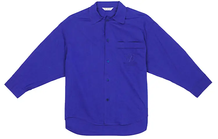 Balenciaga Shirts Women's Blue Lapel Moderate Other