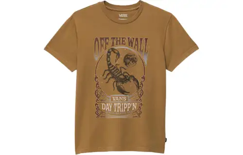 Vans T Shirts Women's Brown Crew Neck Moderate Other