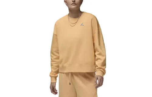 Jordan Brooklyn Sweatshirts Women's Gold Crew Neck Moderate Other