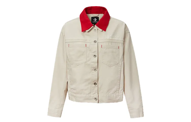 Converse Jackets Women's Beige Lapel Moderate Workwear