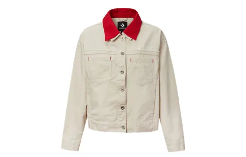Converse Jackets Women's Beige Lapel Moderate Workwear