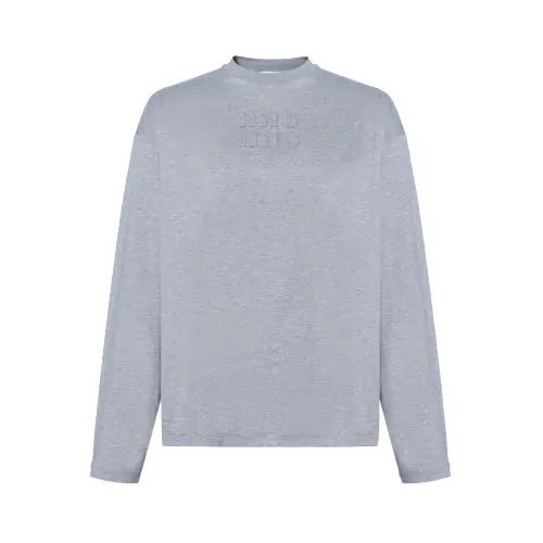 MIU MIU T Shirts Women's Gray Crew Neck Moderate Straight Fit