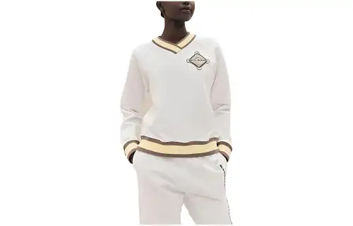 HERMES Knitwear Women's White V Neck Moderate Other