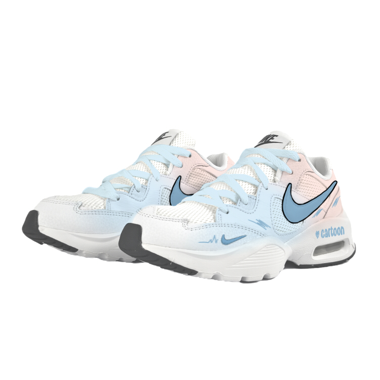 Nike Air Max Fusion Abrasion Resistant Slip Resistant Low top Running Shoes Women’s Blue Pink
