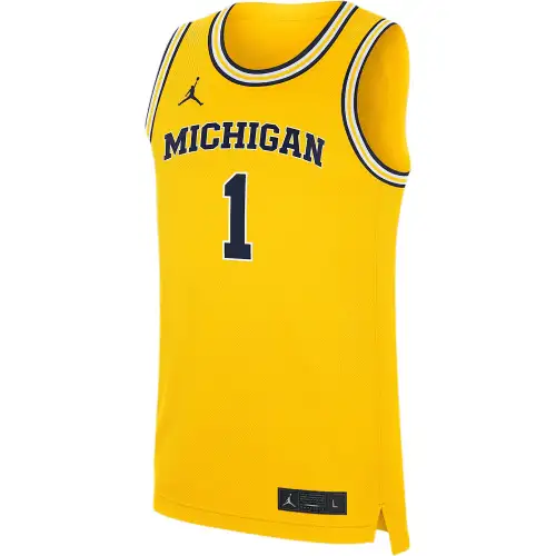 Jordan Michigan Wolverines Replica Men's Jordan Brand College Basketball Jersey
