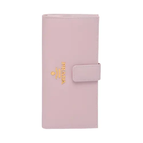 PRADA Saffiano Leather Card Holder, Wallet Women's Pink