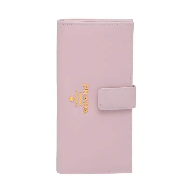 PRADA Saffiano Leather Card Holder, Wallet Women's Pink