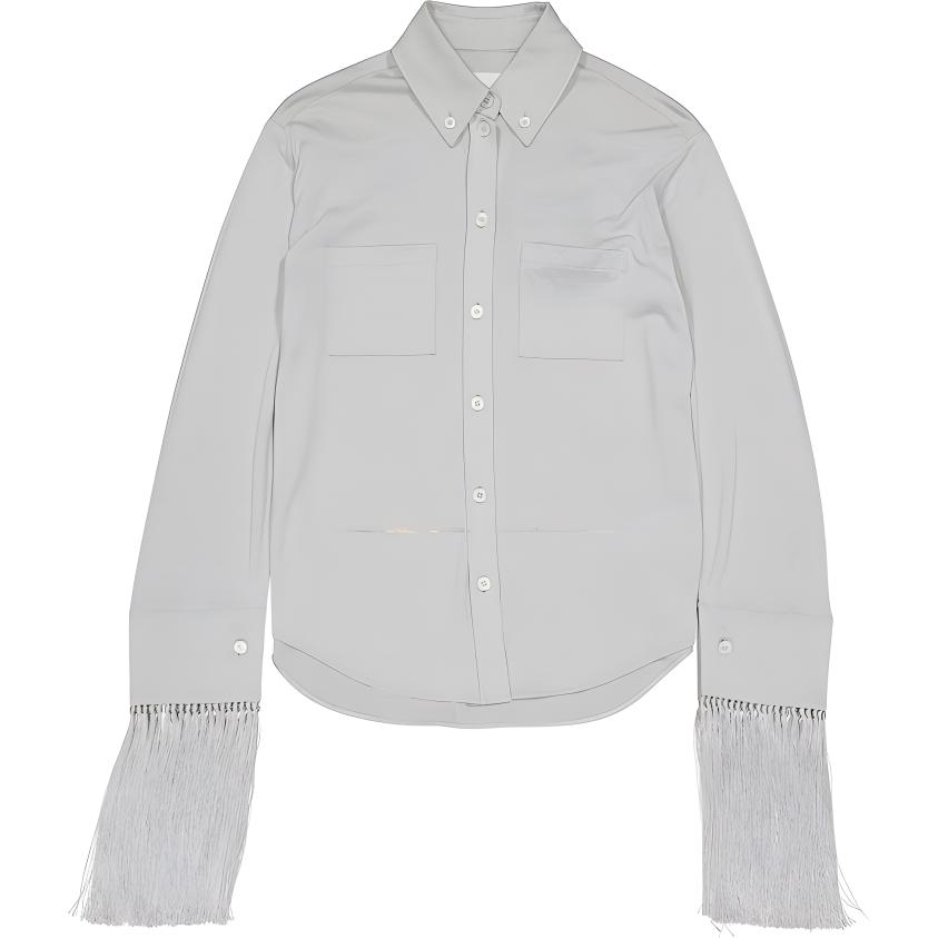 Женская рубашка Burberry Classic Shirt (светло-серая)