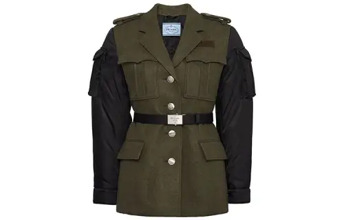 PRADA Jackets Women's Green Suit Collar Moderate Other