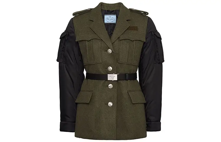 PRADA Jackets Women's Green Suit Collar Moderate Other