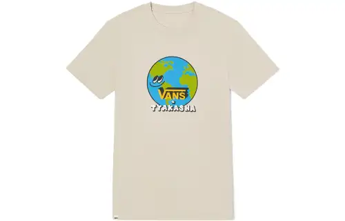Vans Artist Collaboration Drop Shoulder Sleeve T Shirt Women's Oat