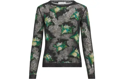 DIOR Cashmere Sweaters Women's Multicolor Crew Neck Moderate