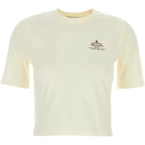 PRADA Logo Printed Crewneck T Shirt