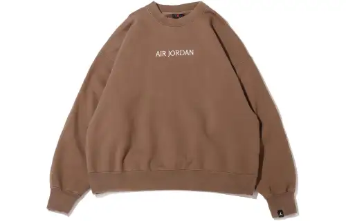 Jordan Sweatshirts Women's Brown Crew Neck Moderate Regular
