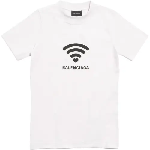 Balenciaga T Shirt, Regular Fit Women's White