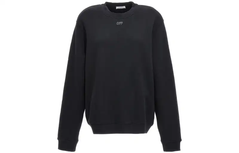 OFF-WHITE Logo-embroidered Cotton Sweatshirt