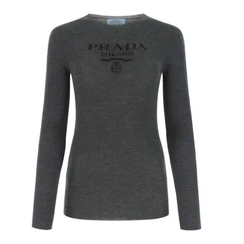 PRADA Logo intarsia Wool Jumper