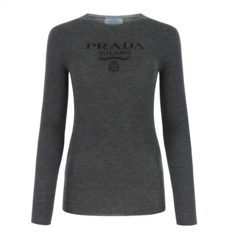 PRADA Logo intarsia Wool Jumper