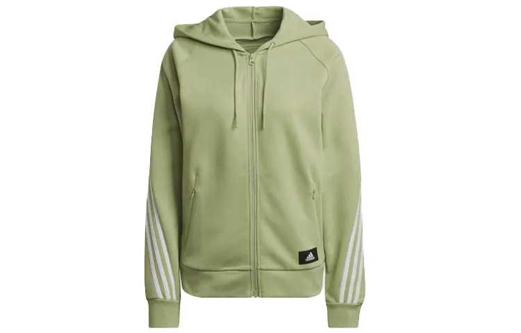 adidas W Fi 3S Fz Reg Sporty Hooded Jacket Green