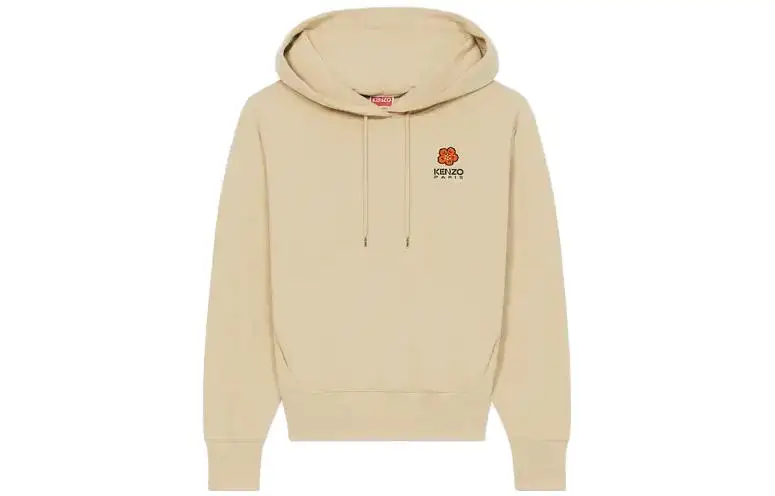 Kenzo logo-patch cotton hoodie