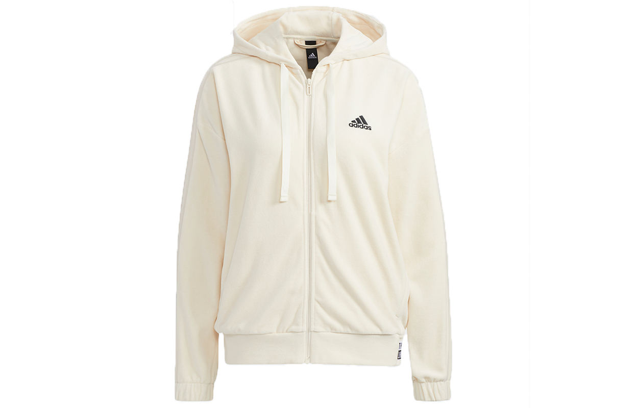 Женская куртка adidas Velour Jkt (бежевая)