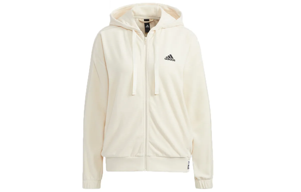 Adidas Jackets Women's Ecru Hooded Moderate Other