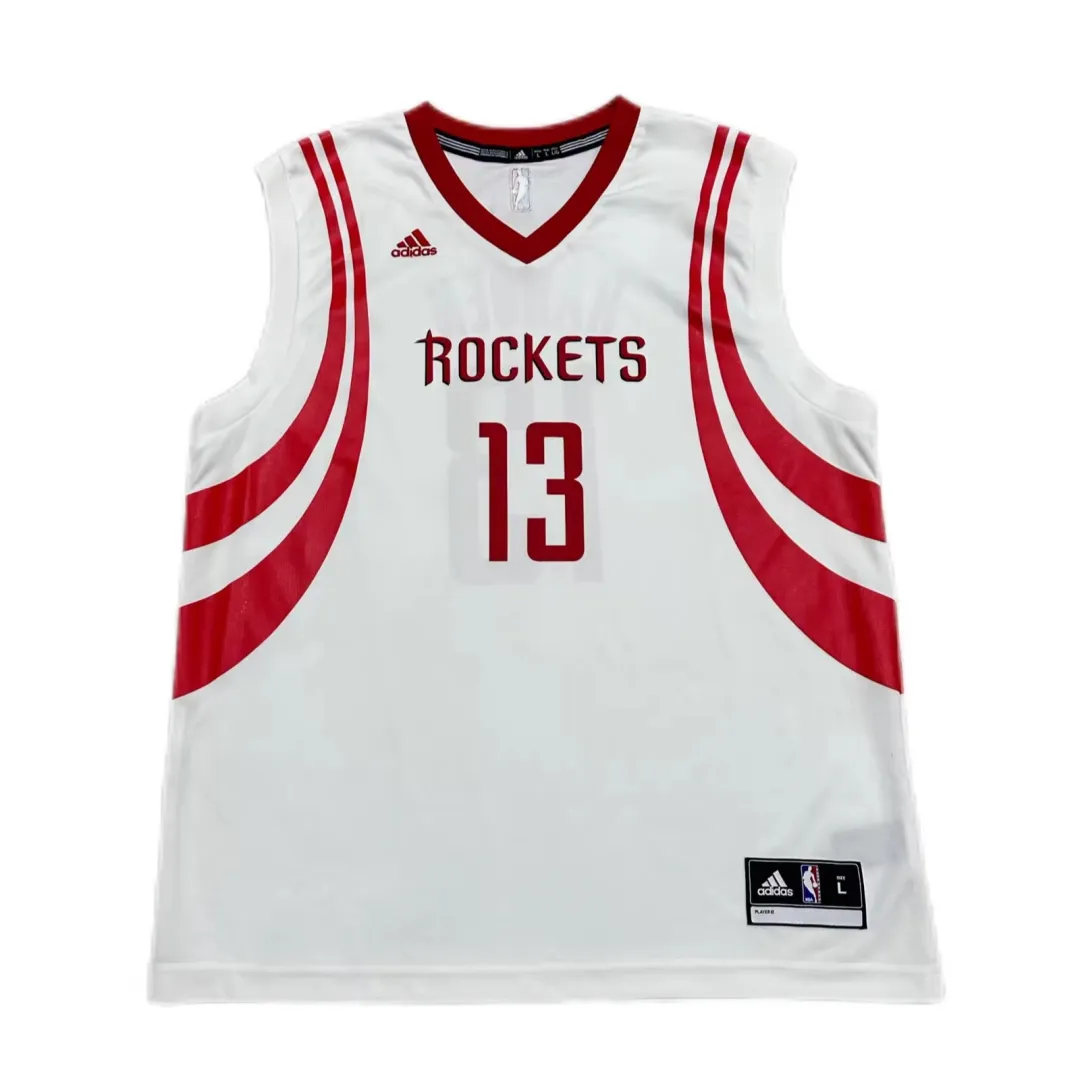 Adidas x NBA Houston Rockets Harden Basketball Jersey Unisex White
