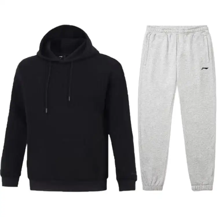 Li Ning Fitness Series Casual Sportswear Men's Black+Gray