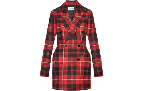 Balenciaga Jackets Women's Red Black Lapel Moderate Other