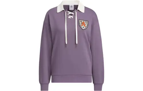 Adidas Originals Sweatshirts Women's Dark Gray Violet V Neck Moderate Regular