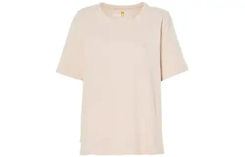 Timberland T Shirts Women's Light Pink Crew Neck Moderate Straight Fit