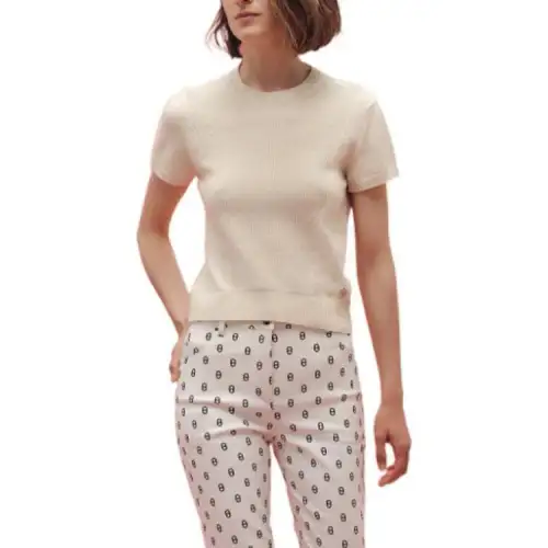 HERMES SS23 Cashmere Sweater Women's Ecru