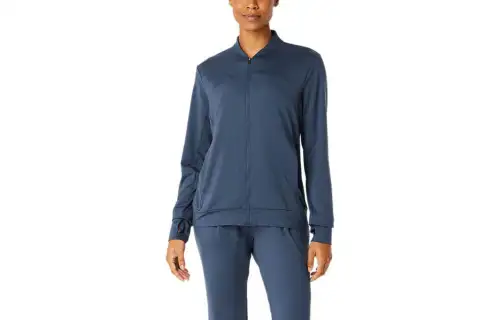ASICS Jackets Women's Blue Baseball Collar Moderate Other