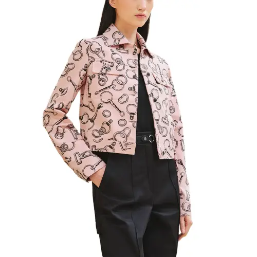 HERMES Jackets & Coats Women's Quartz Pink