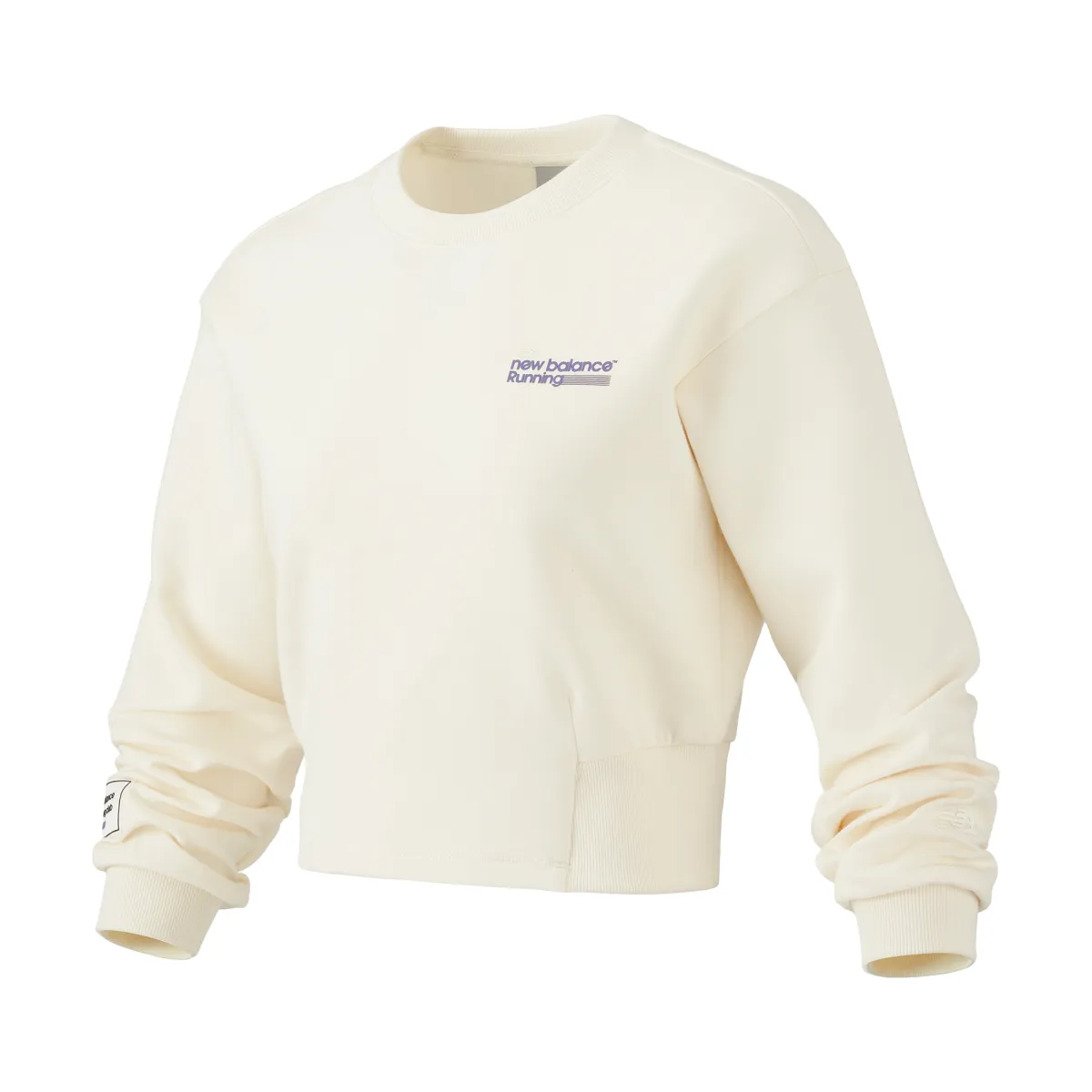 New Balance Sweatshirts Women's Beige Crew Neck Moderate Regular