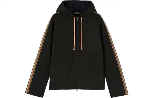 Loro Piana The Suitcase Stripe Bomber Jacket Jackets & Coats Women's Black