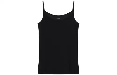 UNIQLO Camisoles Women's Black Square Collar Moderate Straight Fit