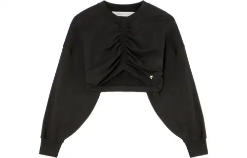 Palm Angels ruched-detail cropped sweatshirt