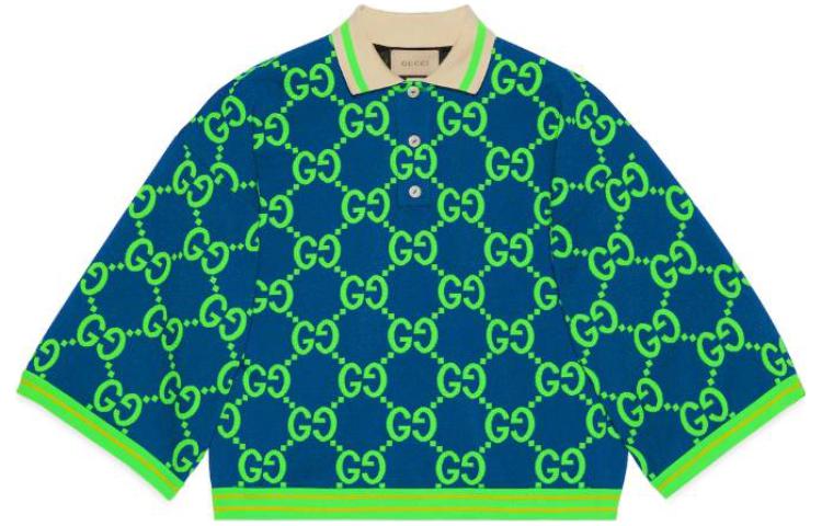 Женские футболка Gucci GUCCI/ GGPolo (зеленый)