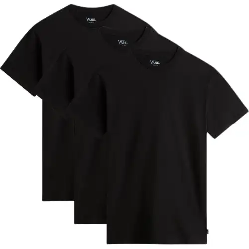 Vans Drop Shoulder Sleeve T Shirt Women's 3 Pack Black