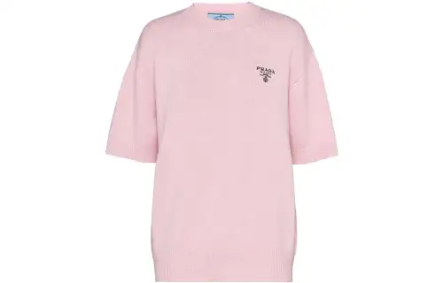 PRADA Knitwear Women's Pink Crew Neck Moderate Other