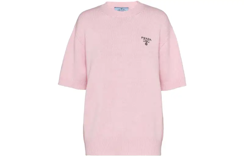 PRADA Knitwear Women's Pink Crew Neck Moderate Other