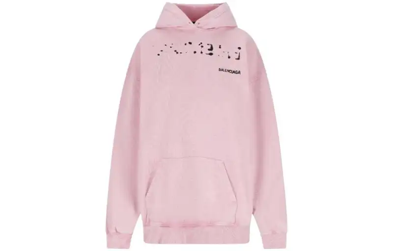 Balenciaga Medium Fit Hoodie 'Faded Pink/Black'