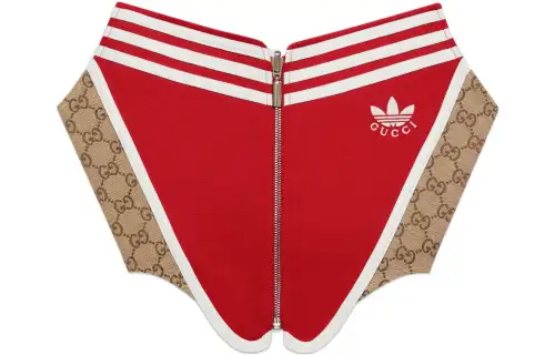 GUCCI X Adidas Reversible Cotton Corset Red/Beige/Ebony