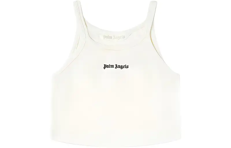 Palm Angels logo-print cotton tank top
